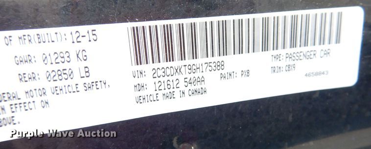 image for item DG0801 2016 Dodge Charger Police