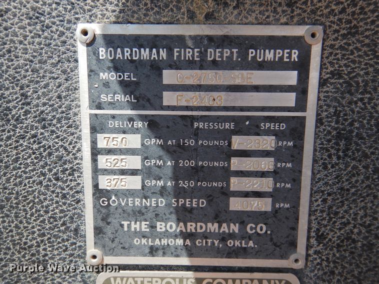 image for item DK2417 1981 Chevrolet C7D042  pumper fire truck