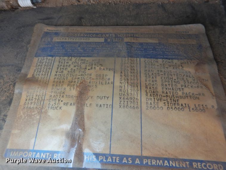 image for item DK2418 1977 Chevrolet C60  dump flatbed truck