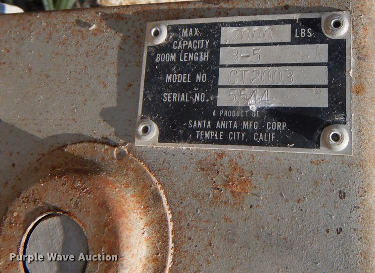 image for item DK8121 Santa Anita CT2003 hoist