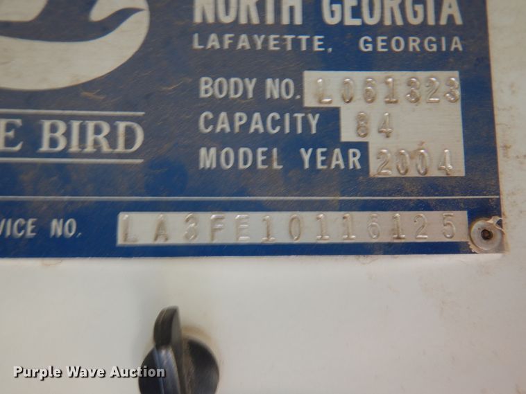 image for item DK8133 2004 Blue Bird All American  school bus