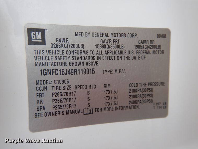 image for item DL0297 2009 Chevrolet Suburban  SUV