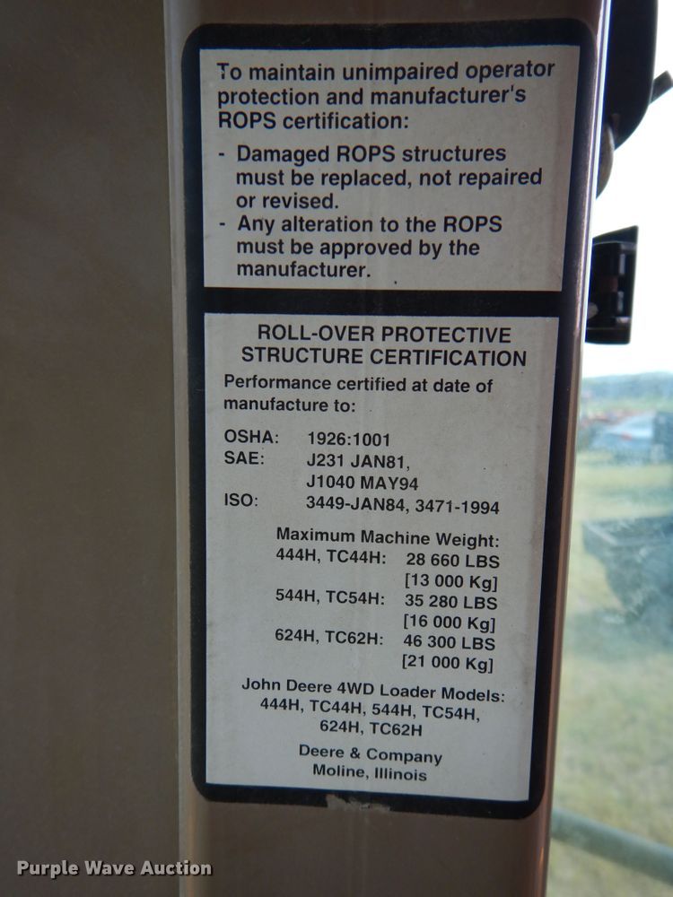 image for item DM6359 1997 John Deere 444H  wheel loader