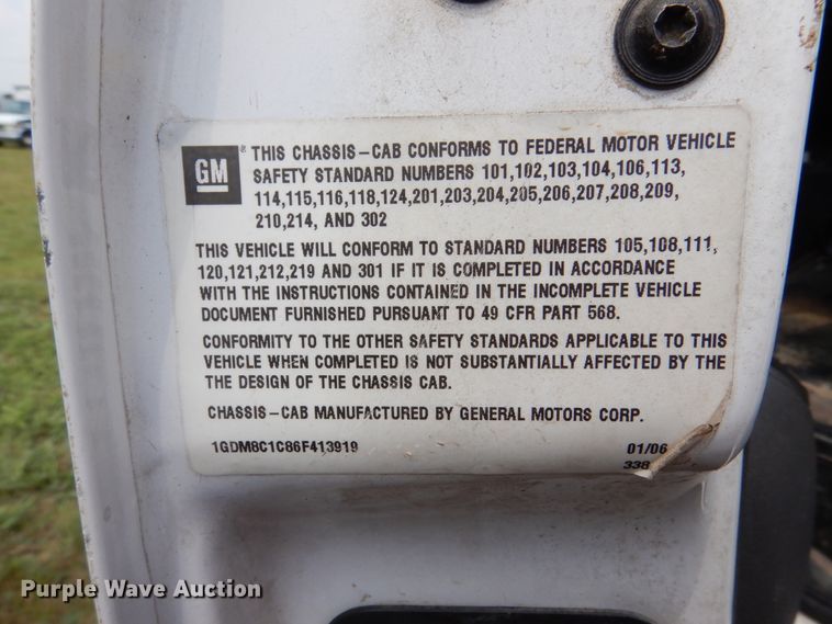 image for item DM6360 2006 GMC C8500  crane truck