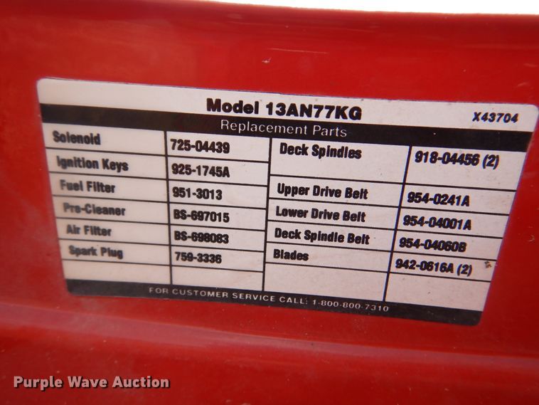 image for item DM6393 Troy-Bilt Pony  lawn mower