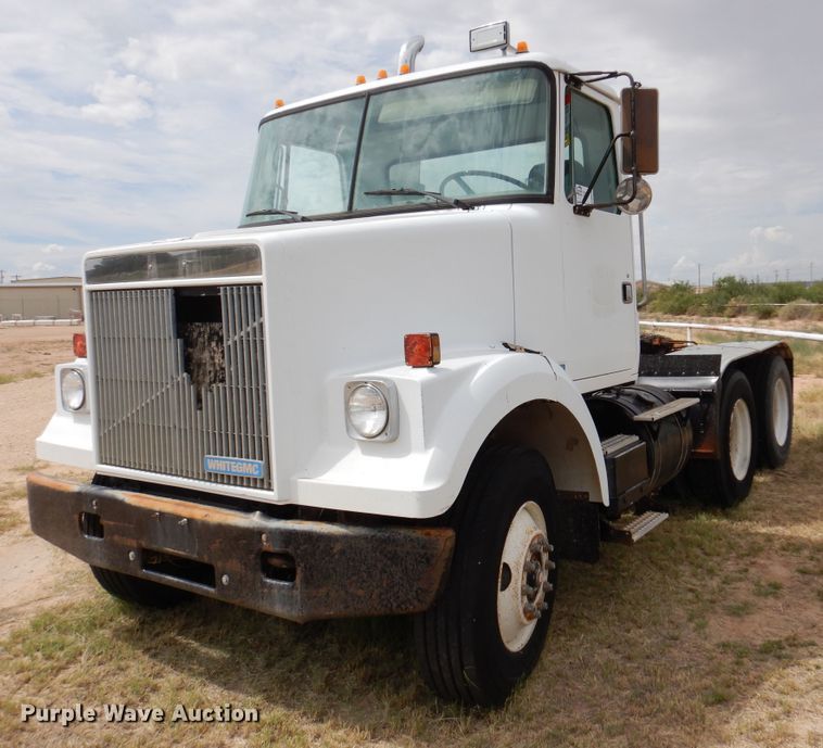image for item DM6396 1989 White GMC WCS  semi truck