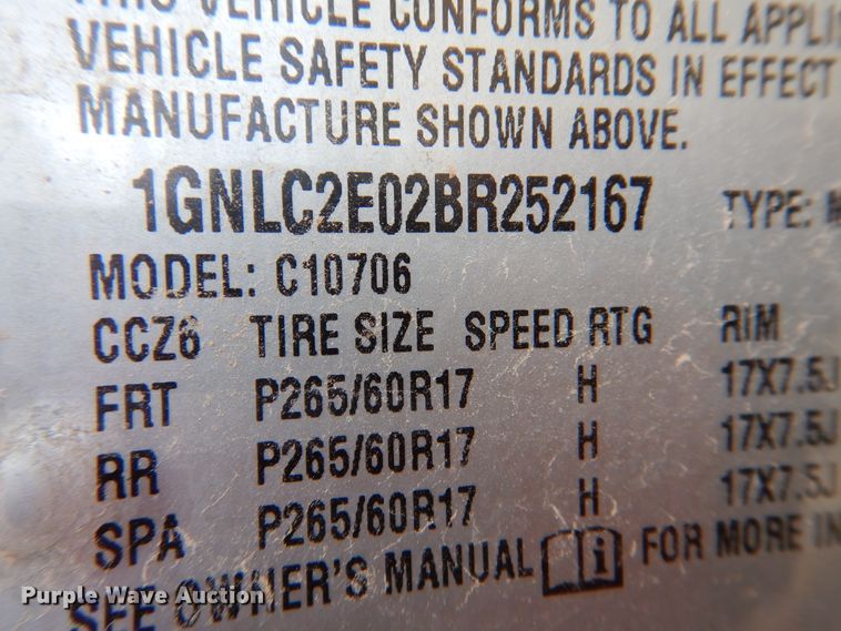 image for item DM6399 2011 Chevrolet Tahoe Police  SUV