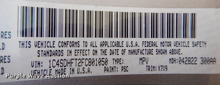 image for item DM6400 2015 Dodge Durango  SUV