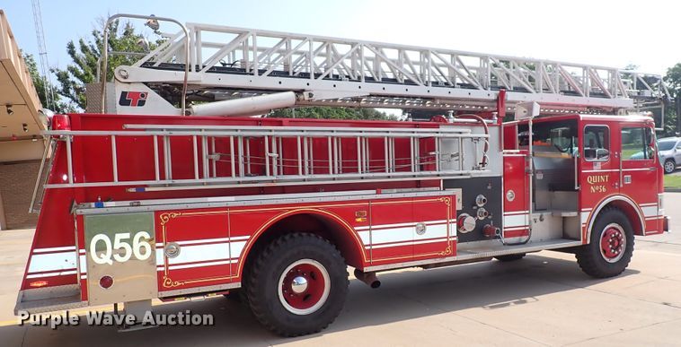 image for item DN1847 1984 Pierce Dash 75  aerial platform fire truck