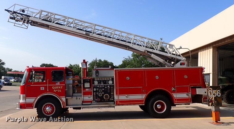 image for item DN1847 1984 Pierce Dash 75  aerial platform fire truck