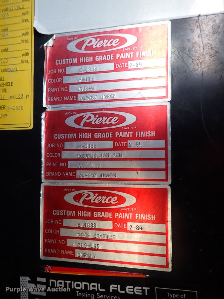 image for item DN1847 1984 Pierce Dash 75  aerial platform fire truck