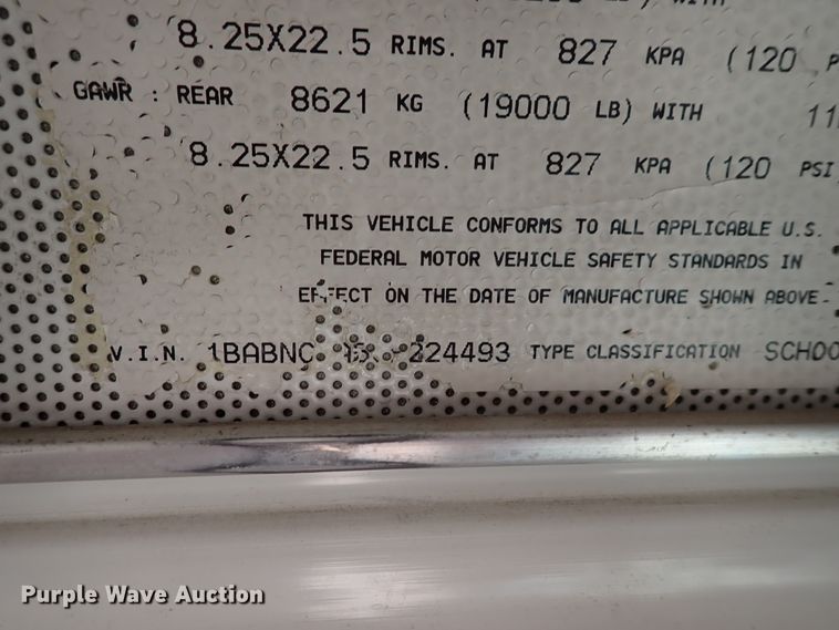 image for item DN1917 2005 Blue Bird All American  school bus