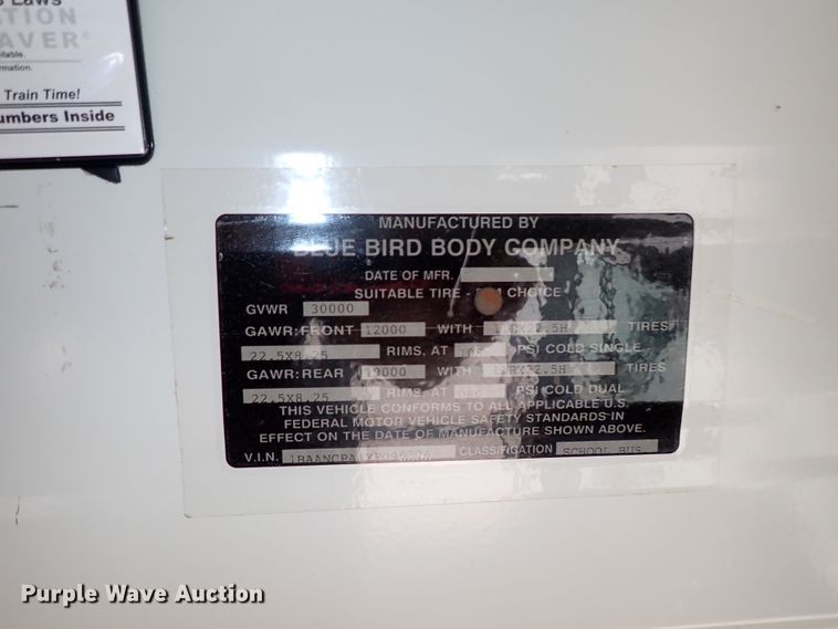 image for item DN1922 2000 Blue Bird TC2000  school bus