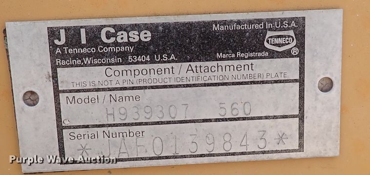 image for item EV9919 1994 Case 460  trencher