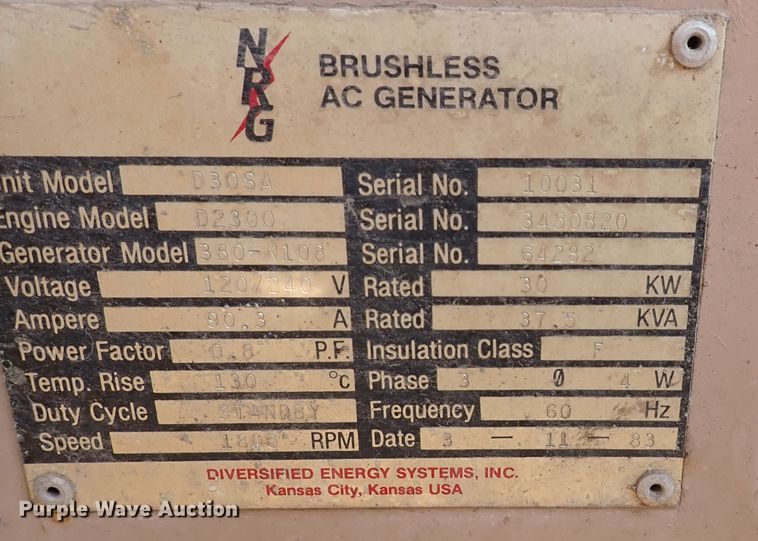 image for item EV9923 NRG D30SA  generator