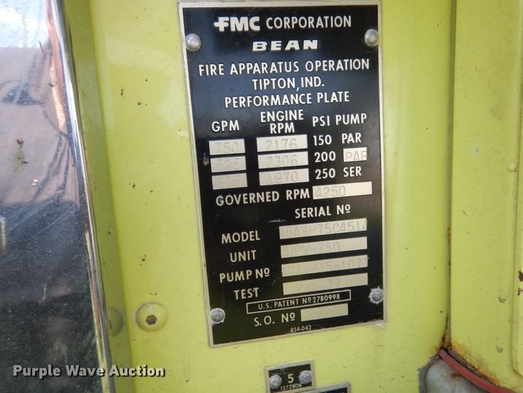 image for item II9680 1977 Chevrolet C65  pumper fire truck