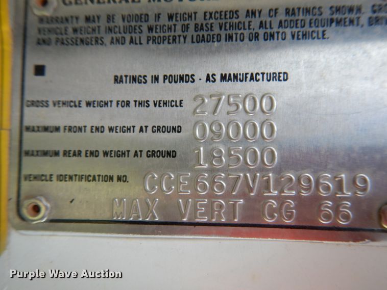 image for item II9680 1977 Chevrolet C65  pumper fire truck