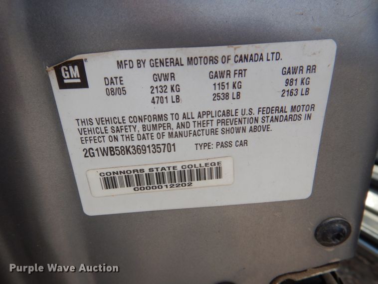image for item IR9008 2006 Chevrolet Impala LS