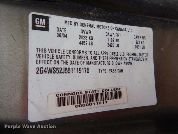 image for item IR9009 2005 Buick Century