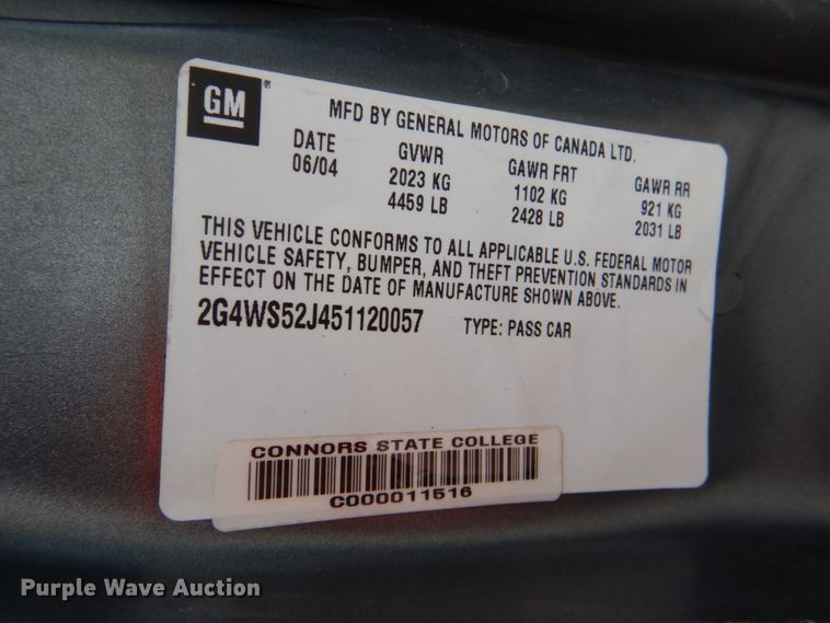 image for item IR9017 2005 Buick Century