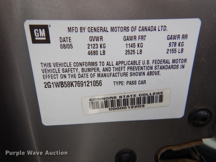 image for item IR9018 2006 Chevrolet Impala LS