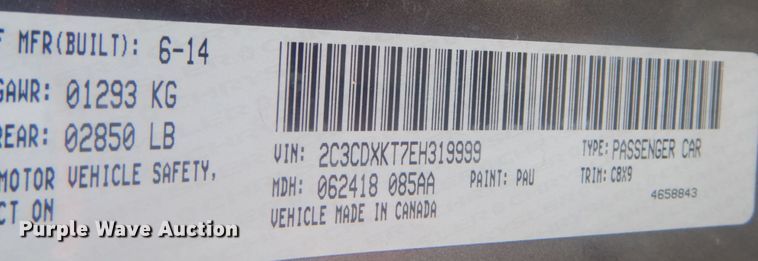 image for item JI9490 2014 Dodge Charger Police