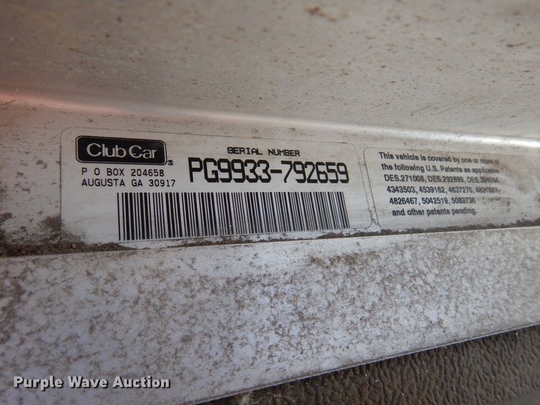 image for item JN9487 Club Car Carryall II  golf cart