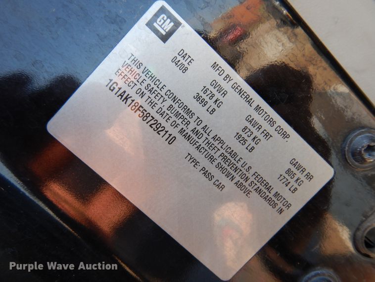 image for item JN9506 2008 Chevrolet Cobalt