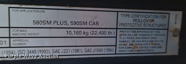 image for item KQ9793 2006 Case 590 Super M Series II  backhoe