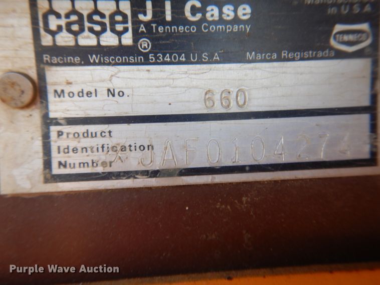 image for item KW9878 1992 Case 660  trencher