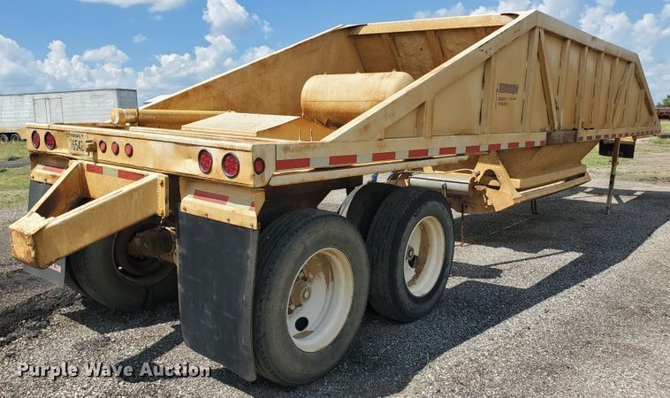 image for item KY9176 1987 Ranch  bottom dump trailer