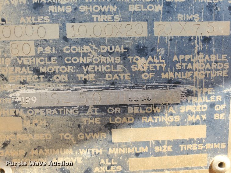 image for item KY9176 1987 Ranch  bottom dump trailer