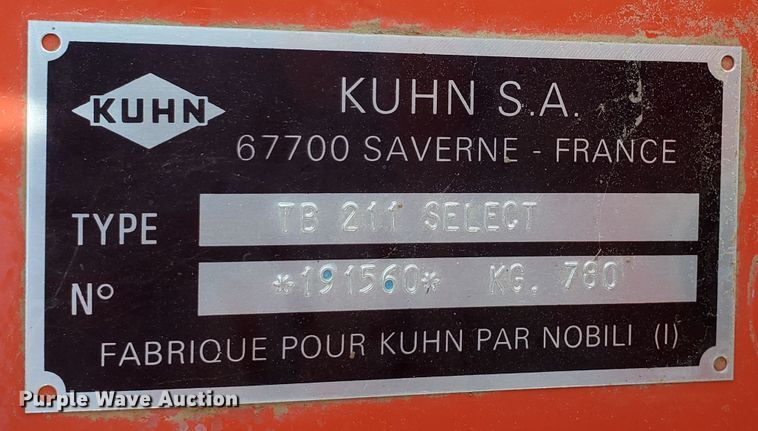 image for item KY9181 Kuhn TB211 SELECT  flail mower