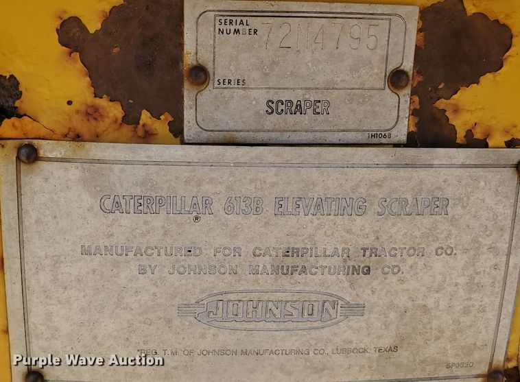 image for item KY9184 1977 Caterpillar 613B  elevating scraper