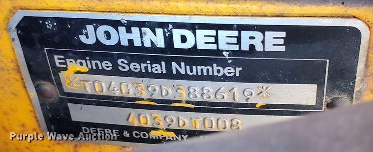 image for item KY9192 1992 John Deere 310D  backhoe