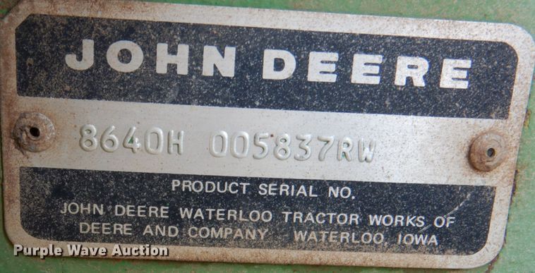 image for item DM3954 1981 John Deere 8640  4WD tractor