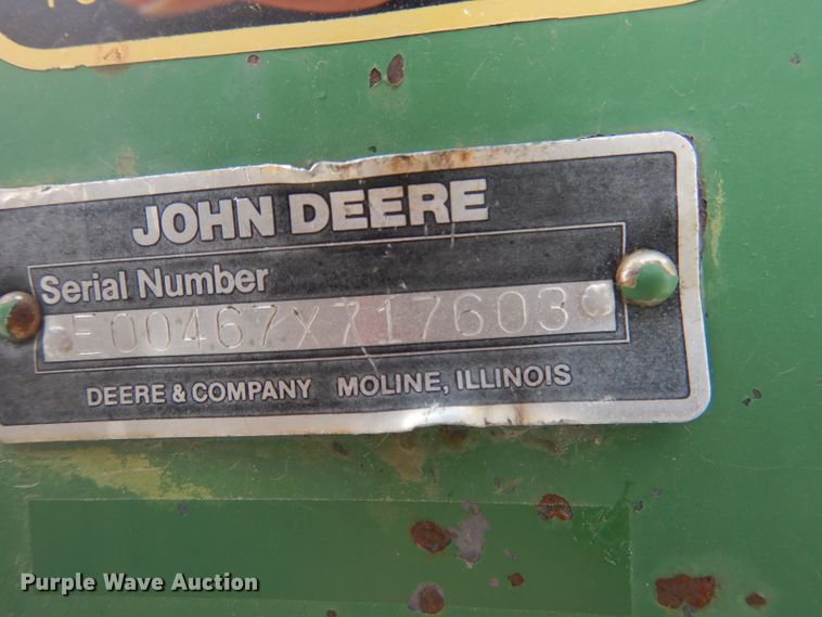image for item HU9266 1986 John Deere 467  small square baler