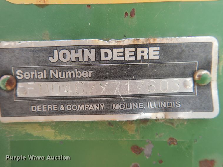 image for item HU9266 1986 John Deere 467  small square baler