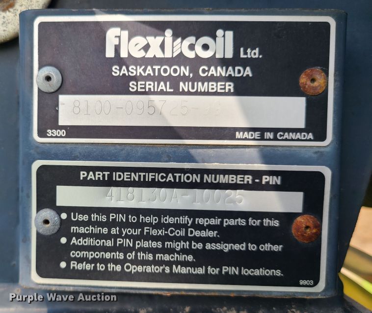 image for item IU9300 Flexi-Coil 8100  air seeder toolbar