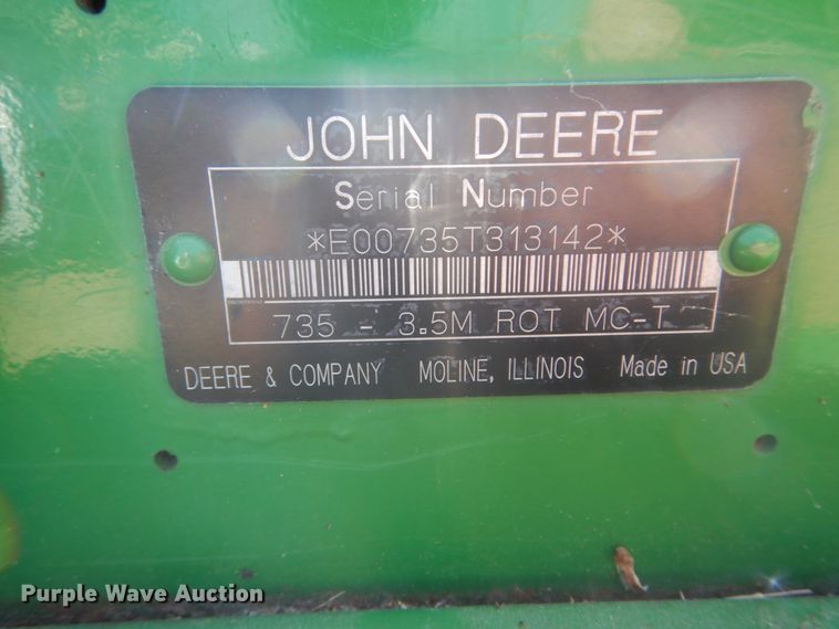 image for item JI9482 2005 John Deere 735  windrower