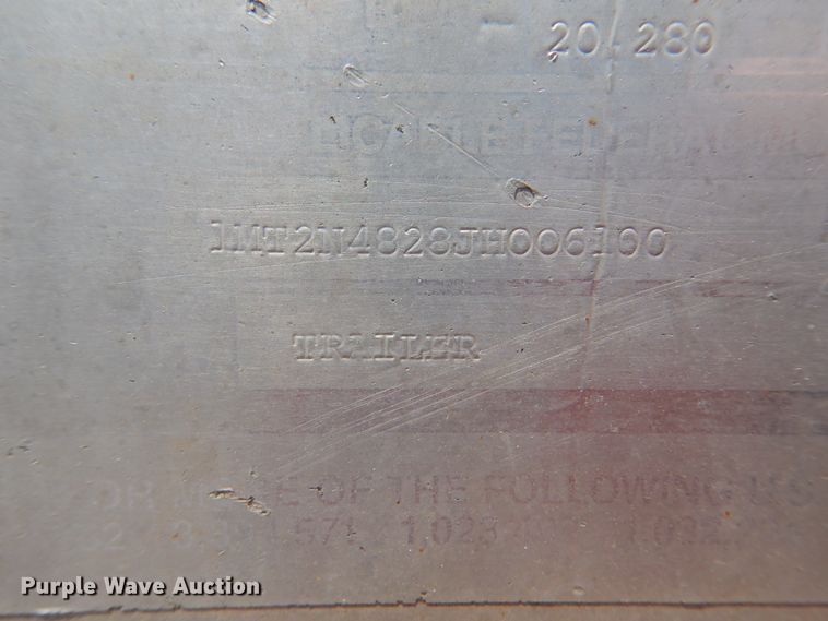 image for item DK2341 1988 Merritt B80-1148-024  livestock trailer