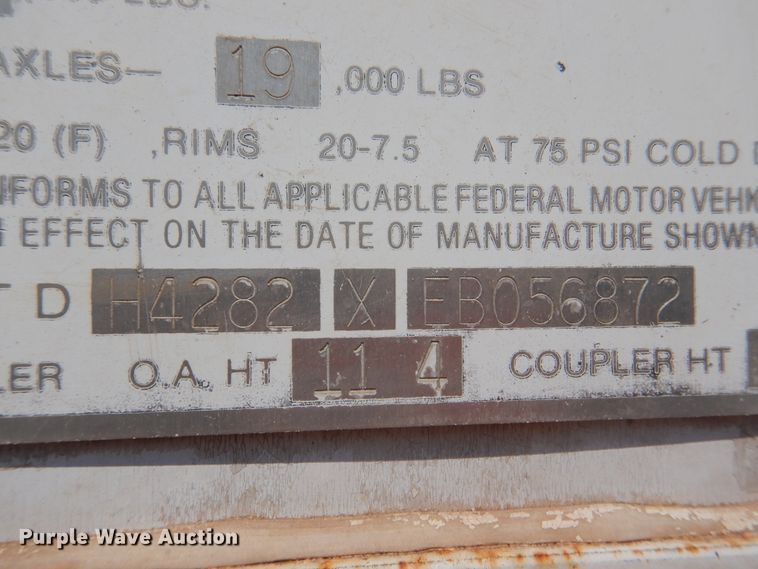 image for item DK2342 1984 Timpte  grain trailer