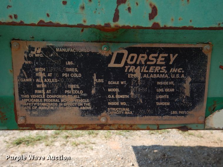 image for item DK2346 1984 Doresy  flatbed trailer