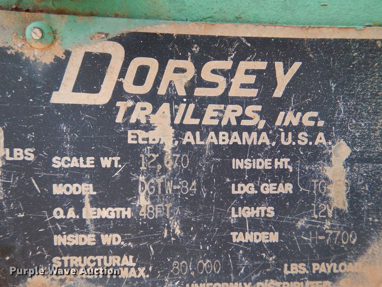 image for item DK2346 1984 Doresy  flatbed trailer