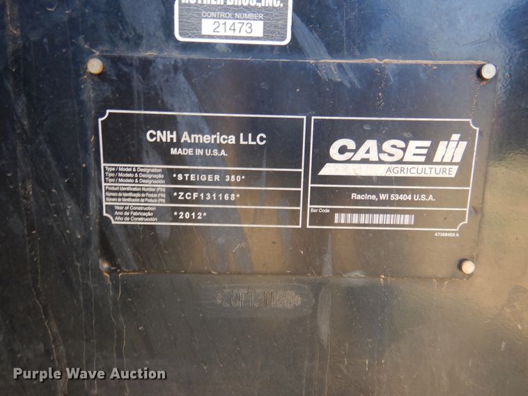 image for item DK8101 2012 Case IH Steiger 350  4WD tractor