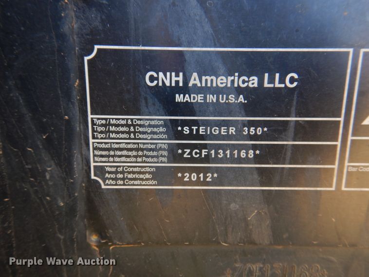 image for item DK8101 2012 Case IH Steiger 350  4WD tractor