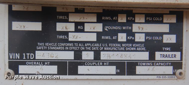 image for item DK8142 2008 Timpte  grain trailer