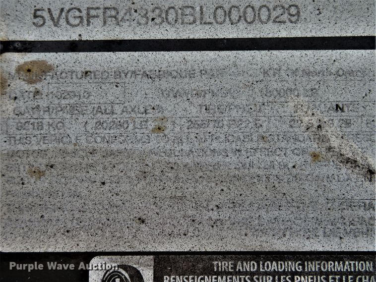 image for item FP9363 2011 Kauffman FR50DT-25K-43  lowboy equipment trailer