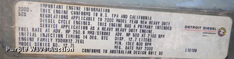 image for item IN9852 2001 Freightliner Columbia 120  semi truck