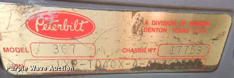 image for item KW9847 2008 Peterbilt 367  semi truck